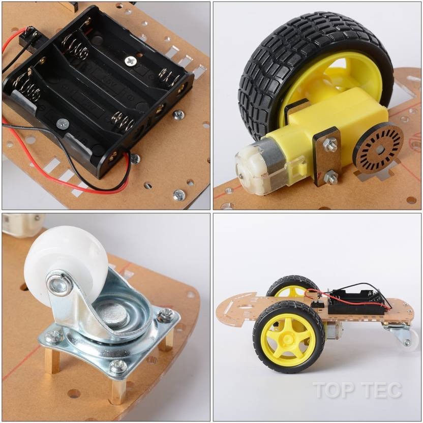 2WD Robot Car (2WD) Chassis Kit | Top Tec | Top Tec Vavuniya